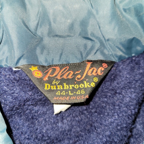 Vintage Pla Jac By Dunbrooke Snap Button Jacket Men's Size Large Blue USA Made - Picture 3 of 9